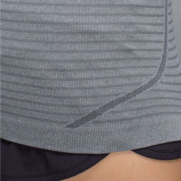 Lululemon Run: Swiftly Tech High-Neck Racerback Tank Top - Stripe Slate Size 4-6 - Picture 7 of 16